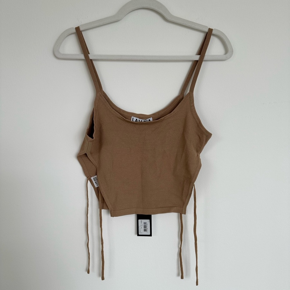I. AM. GIA Fiorenza Top + Pant Tan or Camel 2 Piece Set Size Medium (NWT) - Picture 7 of 16
